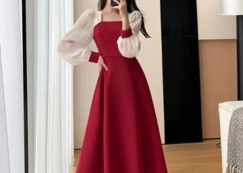 Review Dress Maxi Susana Id Merah Dengan Lengan Puffy – Tampil Stylish Di Setiap Kesempatan
