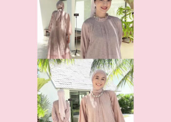 Hijabchic Syahira Mocca Dress 2025: Gaun Brukat Tulle Elegan Dengan Diskon Menarik