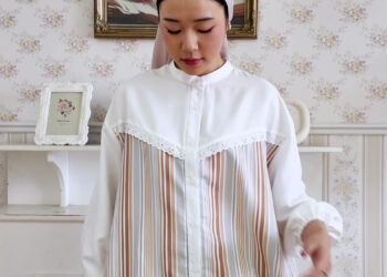 Hijabchic Prisha Stripe Top 2025: Atasan Kemeja Katun Premium Dengan Renda Cantik Dan Diskon Menarik